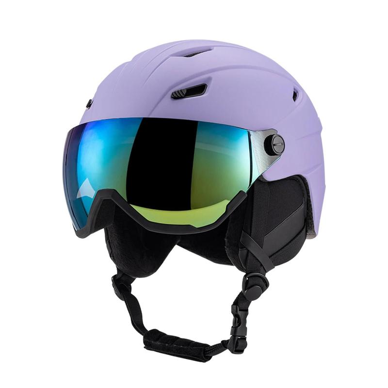 Capacete De Esqui À Prova De Vento Para Adultos, Óculos Integrados